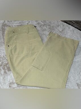 Venezia Women's Beige Utility Button-Fly Pants 18